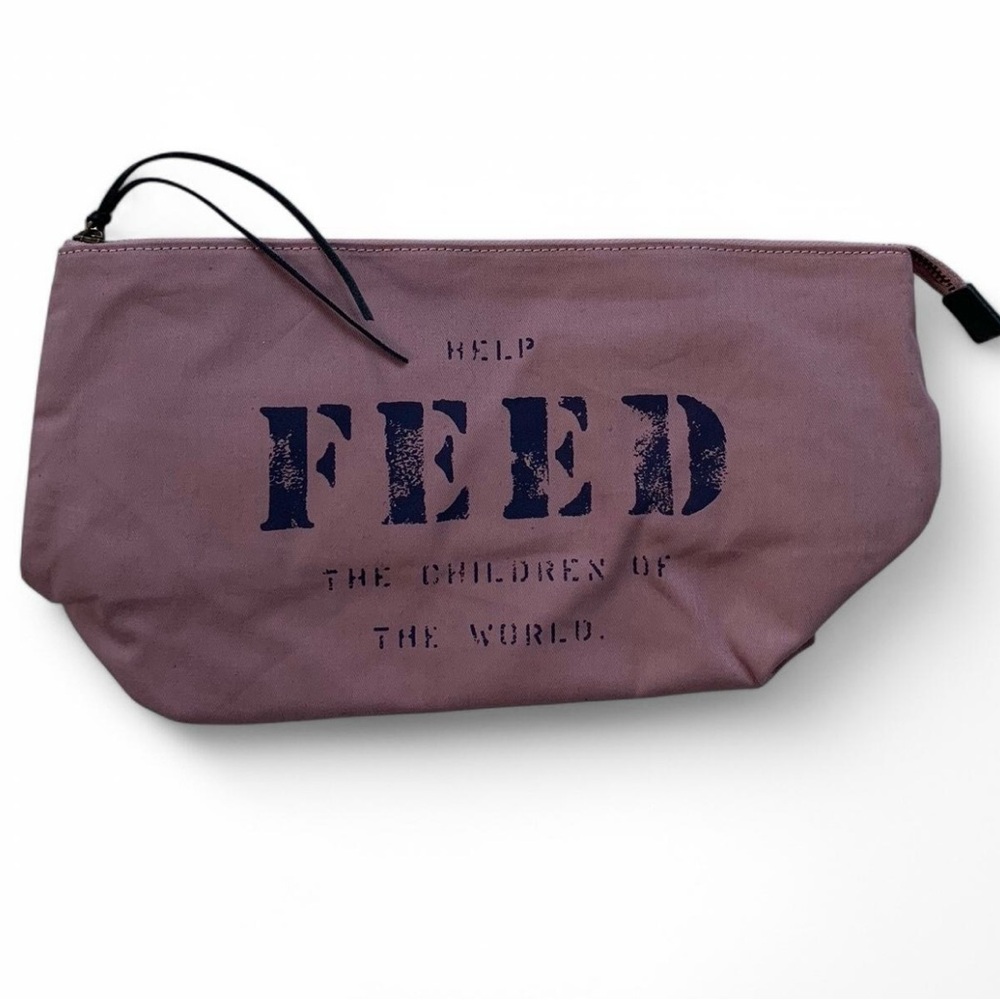 FEED Oversized organic cotton zipper pouch